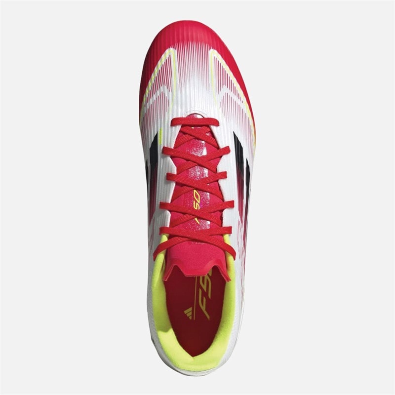 adidas Heren F50 League MG Multi Ground Voetbalschoenen Cloud White/Core Black/Solar Yellow - Afbeelding 4