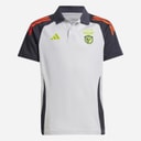 adidas Jongens SLB Benfica Poloshirt Light Solid Grey/Semi Solar Orange