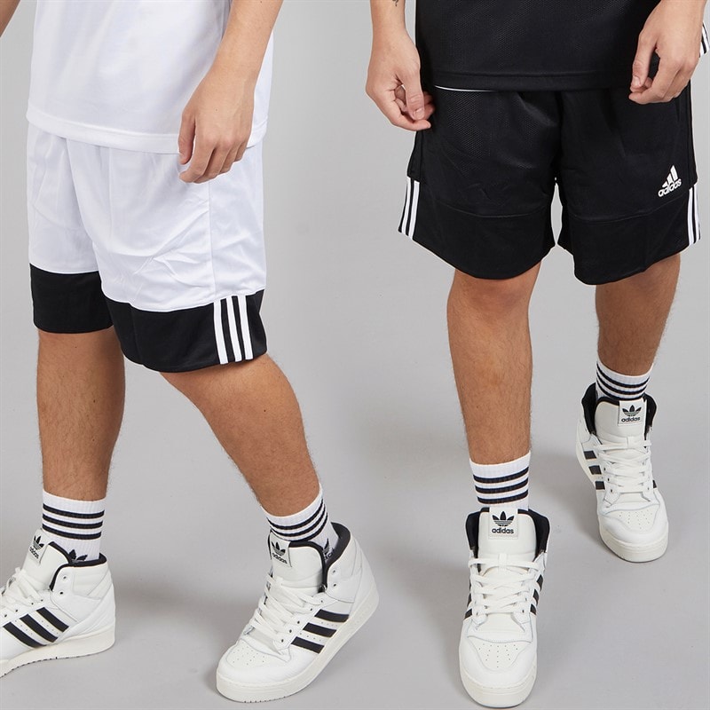 adidas Heren 3G Speed Omkeerbare Basketbal Short Zwart/Wit - Afbeelding 1