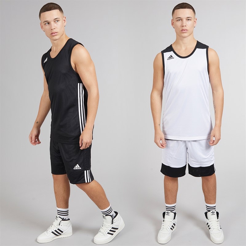 adidas Heren 3G Speed Omkeerbare Basketbal Short Zwart/Wit - Afbeelding 4
