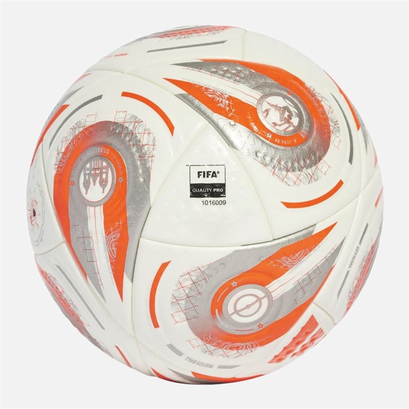 adidas Dames Euro 25 Finale Pro Officiële Wedstrijd Voetbal (FIFA Kwaliteit Pro Gecertificeerd) Wit/Silver Metallic/Lucid Lemon - Afbeelding 2