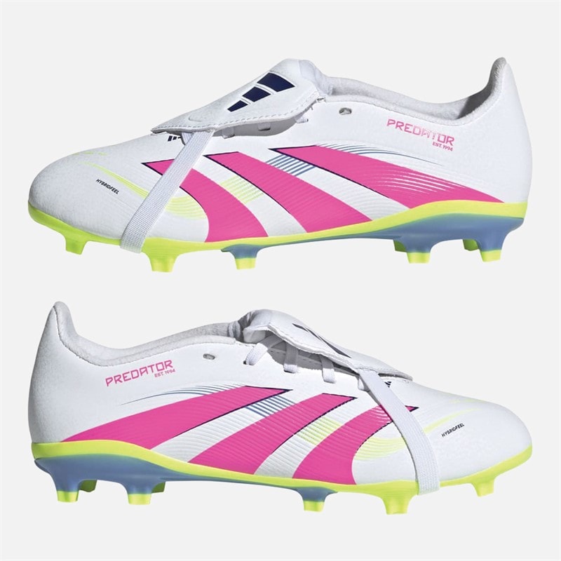 adidas Junior Predator League Celestial Victory Pack FT FG Firm Ground Voetbalschoenen Cloud White/Lucid Pink/Lucid Lemon
