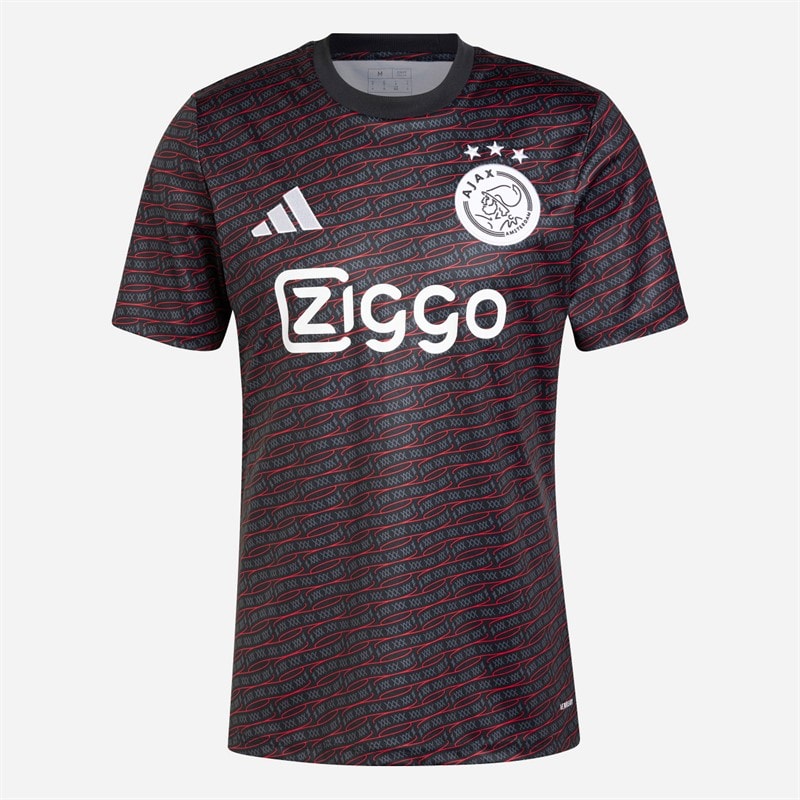 adidas Heren AFC Ajax Pre-Match Shirt Zwart