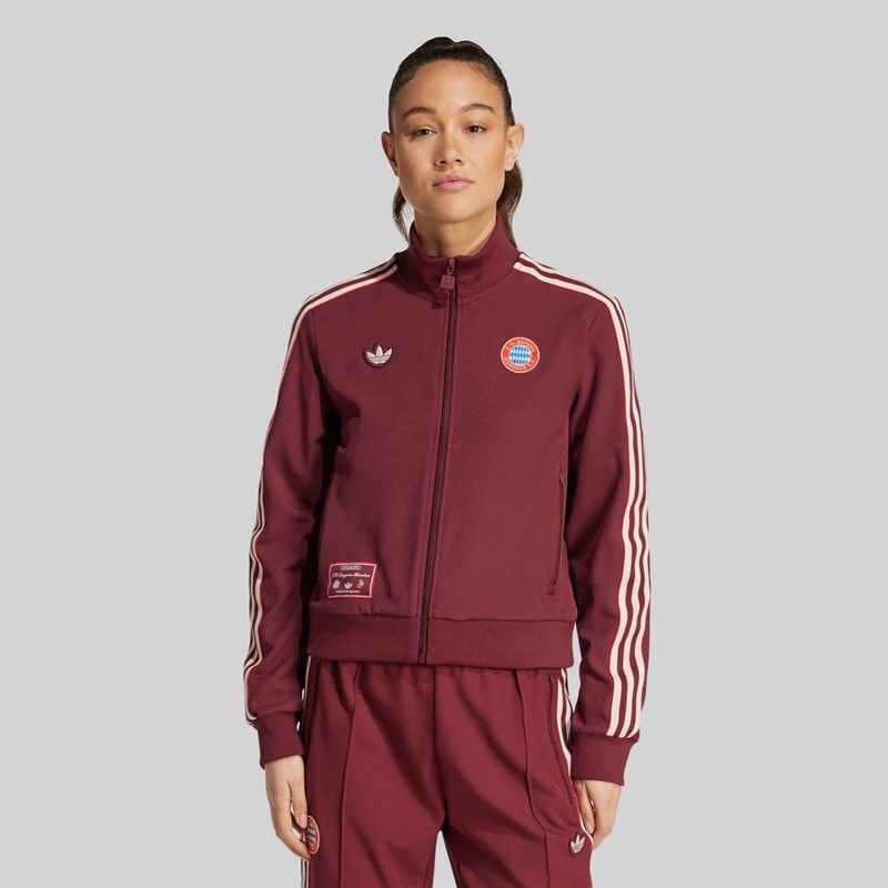 adidas Dames FCB FC Bayern Muenchen Icon Trainingsjack Shadow Red - Afbeelding 2