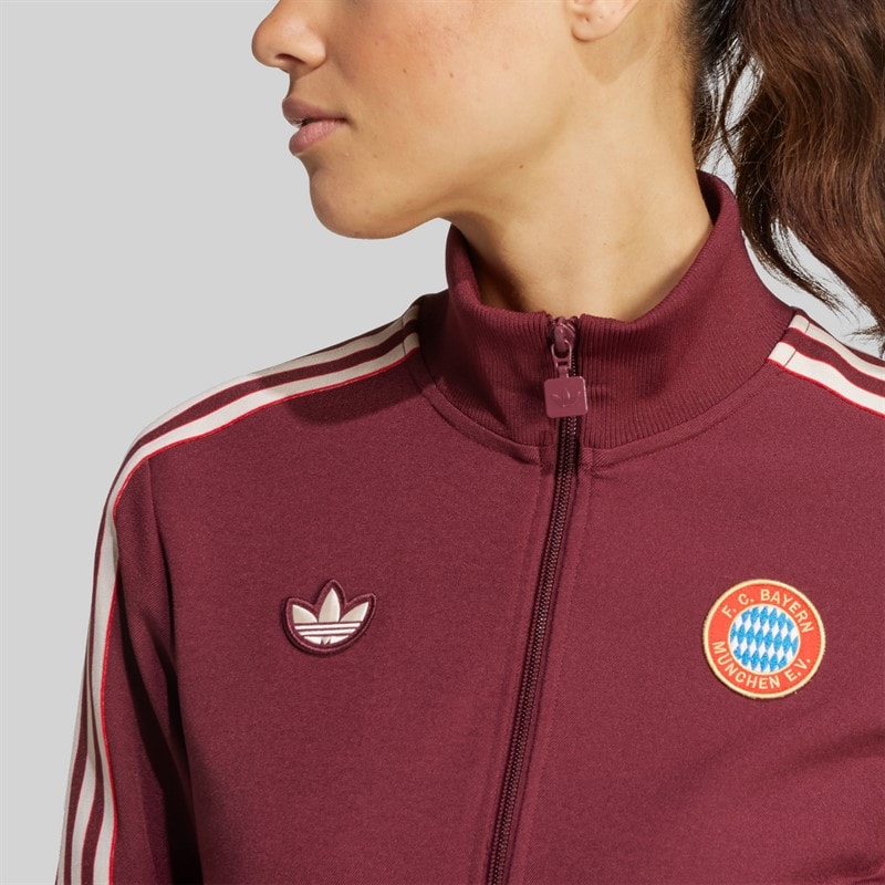adidas Dames FCB FC Bayern Muenchen Icon Trainingsjack Shadow Red - Afbeelding 4