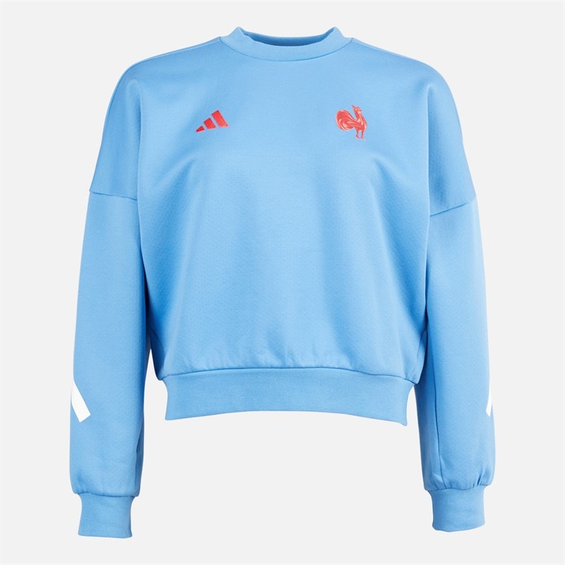adidas Dames FFR Frankrijk Rugby Z.N.E. Reis Sweatshirt Focus Blue
