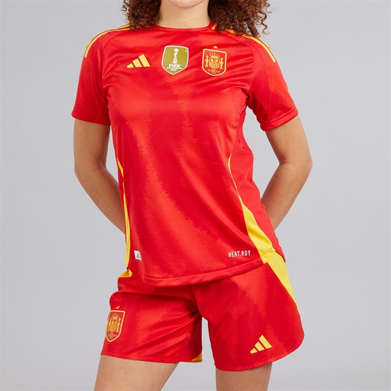 adidas Damen FEF Spanien Damen 24/25 Authentische Heimshorts Better Scarlet - Bild 5