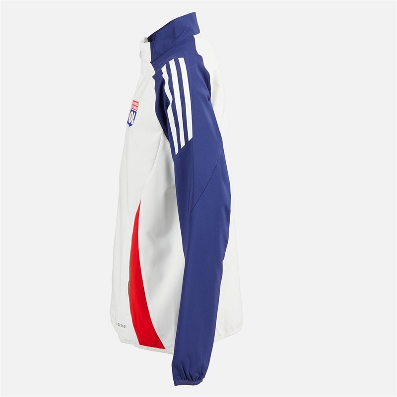 adidas Junior Jongens OL Olympique Lyon Presentatie Jas wit Tint/Midnight Indigo/Bright Red - Afbeelding 2