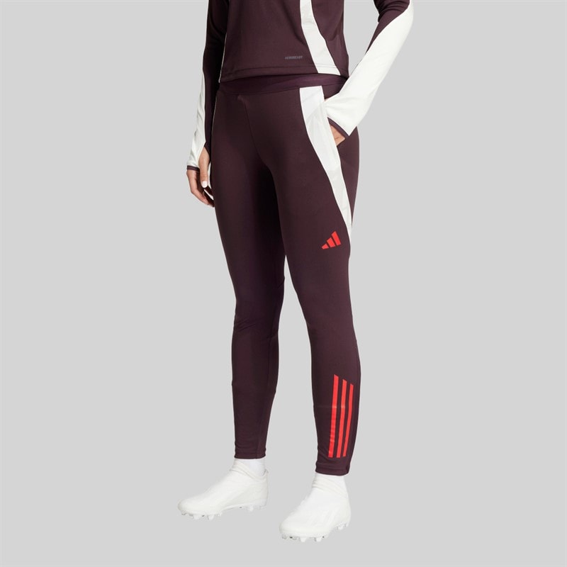 adidas Dames FCB FC Bayern Muenchen Trainingsbroek Shadow Maroon/Rood - Afbeelding 2