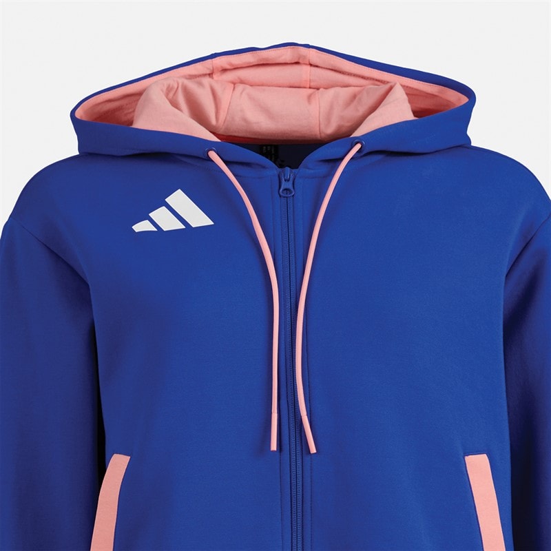 adidas Bluza z kapturem FFR dla niej Francja kolor Semi Lucid Blue – zdjęcie  3
