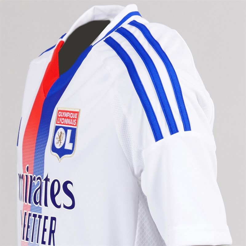 adidas Jongens OL Olympique Lyon 24/25 Thuis Tenue Wit - Afbeelding 3
