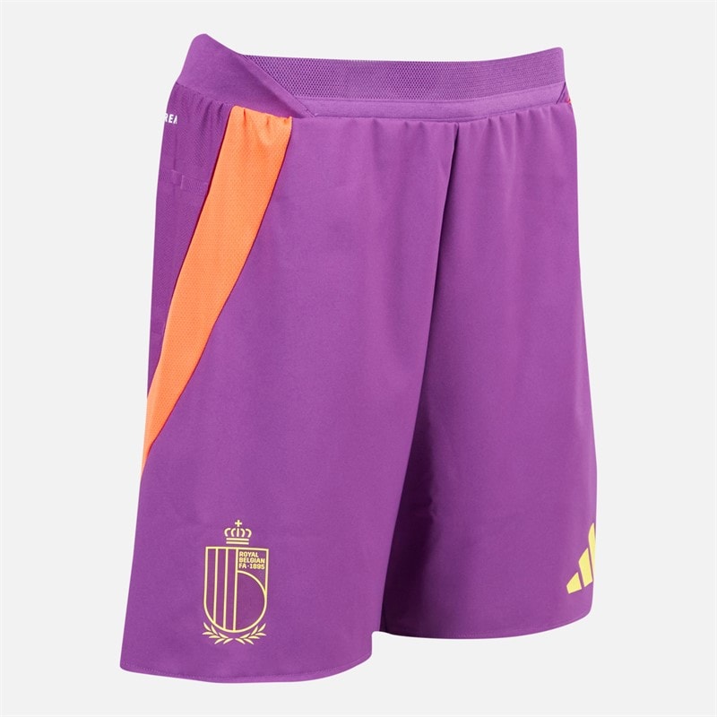 adidas Herren RBFA Belgien 24/25 Authentic Auswärts Shorts Glory Purple - Bild 4