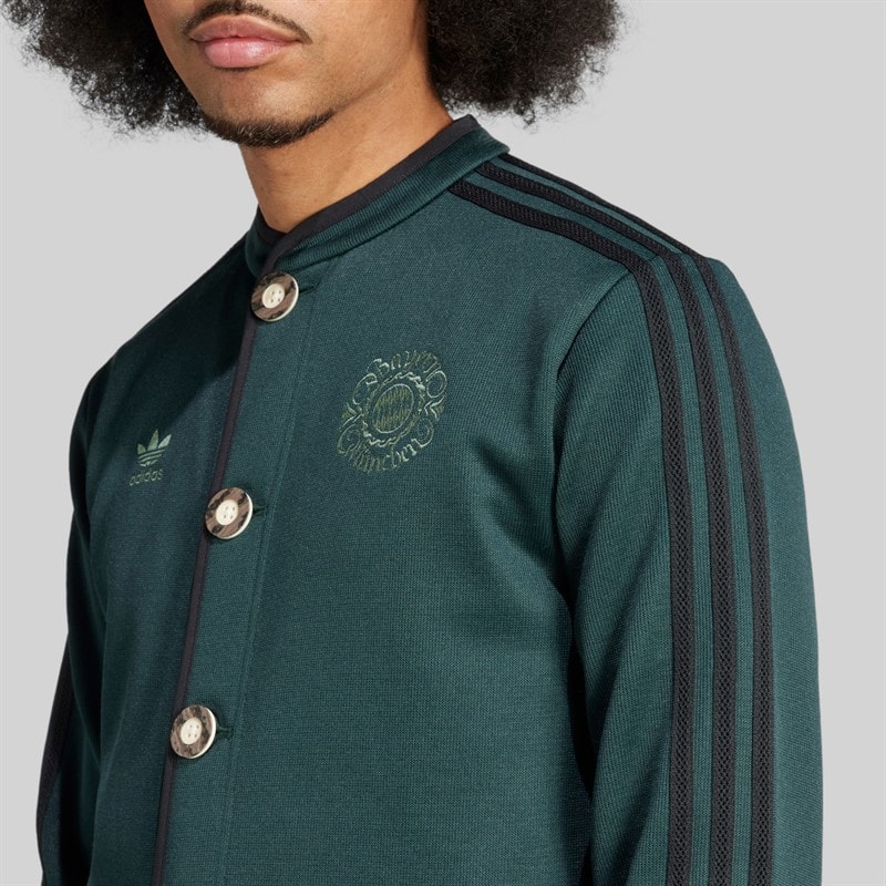 adidas Heren FCB FC Bayern München Authentieke Janker Shadow Green - Afbeelding 3