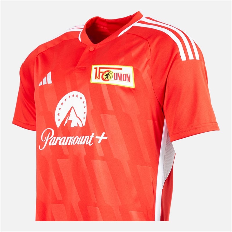 adidas Heren UNB Union Berlin 24/25 Thuiswedstrijdshirt Vivid Red/Wit - Afbeelding 4