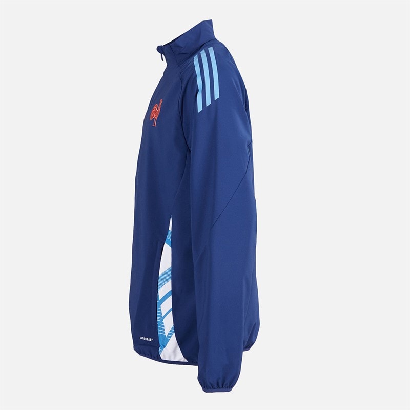adidas Heren FFR Frankrijk Rugby Presentatie Jas Dark Blue - Afbeelding 2