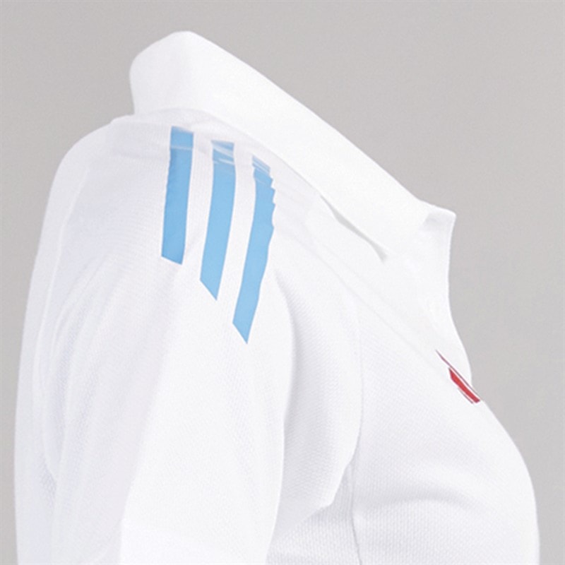 adidas koszulka polo treningowe FFR Francja dla niej kolor Biały – zdjęcie  3
