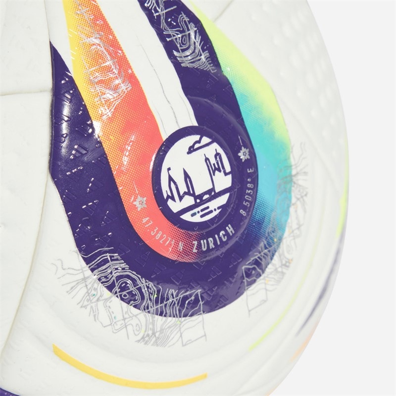 adidas Pro Official Match Piłka nożna (Certyfikat Jakości FIFA Pro) dla niej kolor Biały/Multi/Lucid Lemon – zdjęcie  4