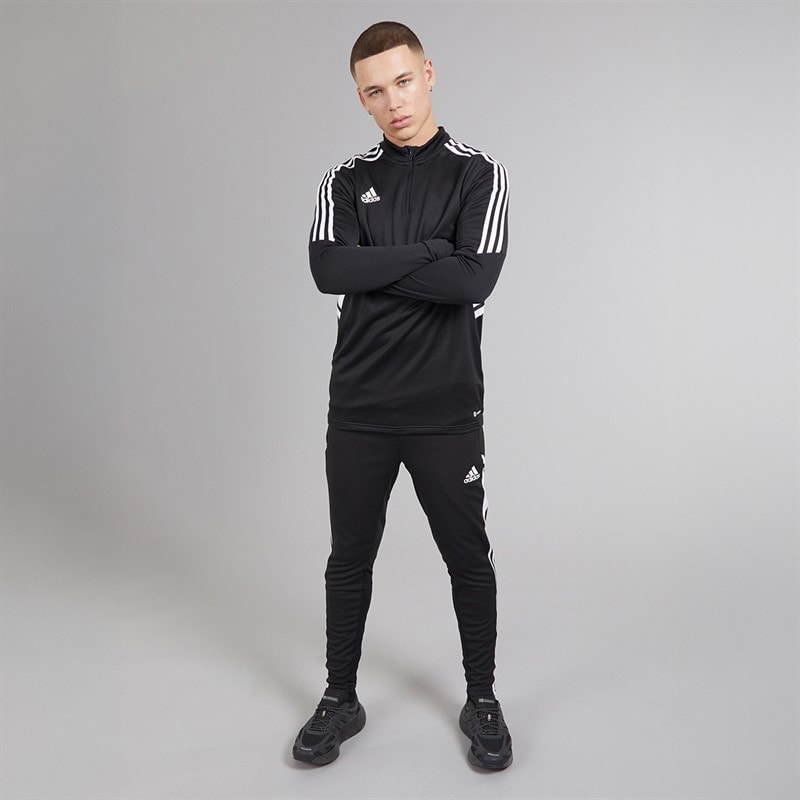 adidas Condivo 22 1/4 zamek góra treningowa dla niego kolor czarno-biały – zdjęcie  4