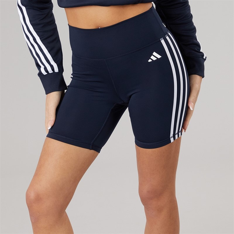 adidas Spodnie treningowe z wysokim stanem 3-Stripes dla niej kolor Legend atramentowy – zdjęcie  3