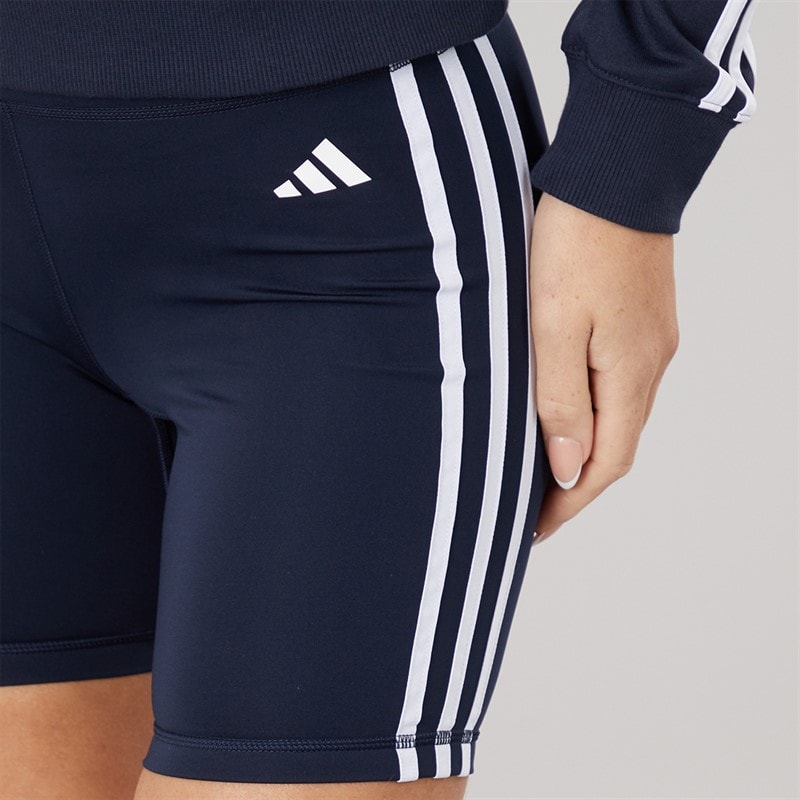 adidas Spodnie treningowe z wysokim stanem 3-Stripes dla niej kolor Legend atramentowy – zdjęcie  5