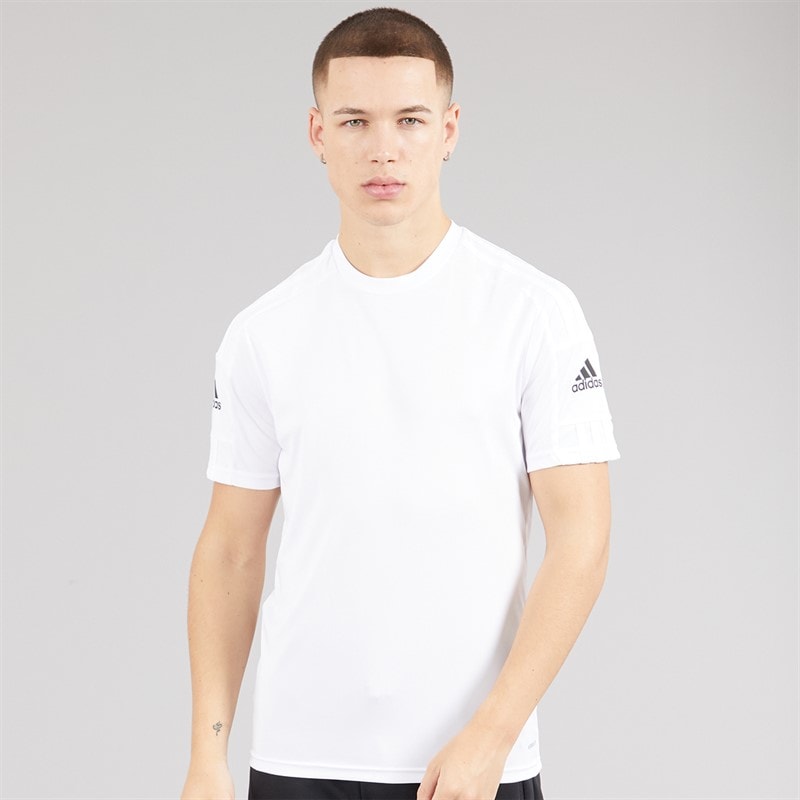 adidas Heren Squadra 21 T-Shirt Wit/Wit/Zwart - Afbeelding 1