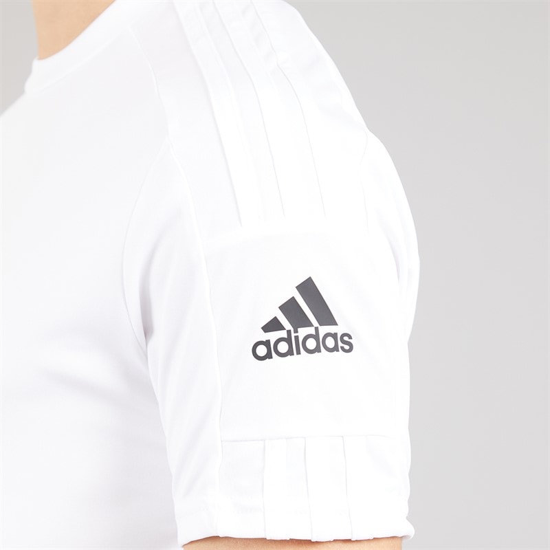adidas Heren Squadra 21 T-Shirt Wit/Wit/Zwart - Afbeelding 3