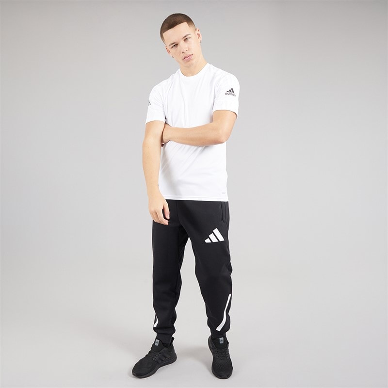 adidas Heren Squadra 21 T-Shirt Wit/Wit/Zwart - Afbeelding 4