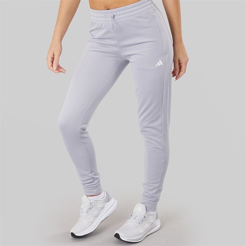 adidas Dames Aeroready Game And Go Tapered Fleece Joggingbroek Gloy Grey/Wit - Afbeelding 3