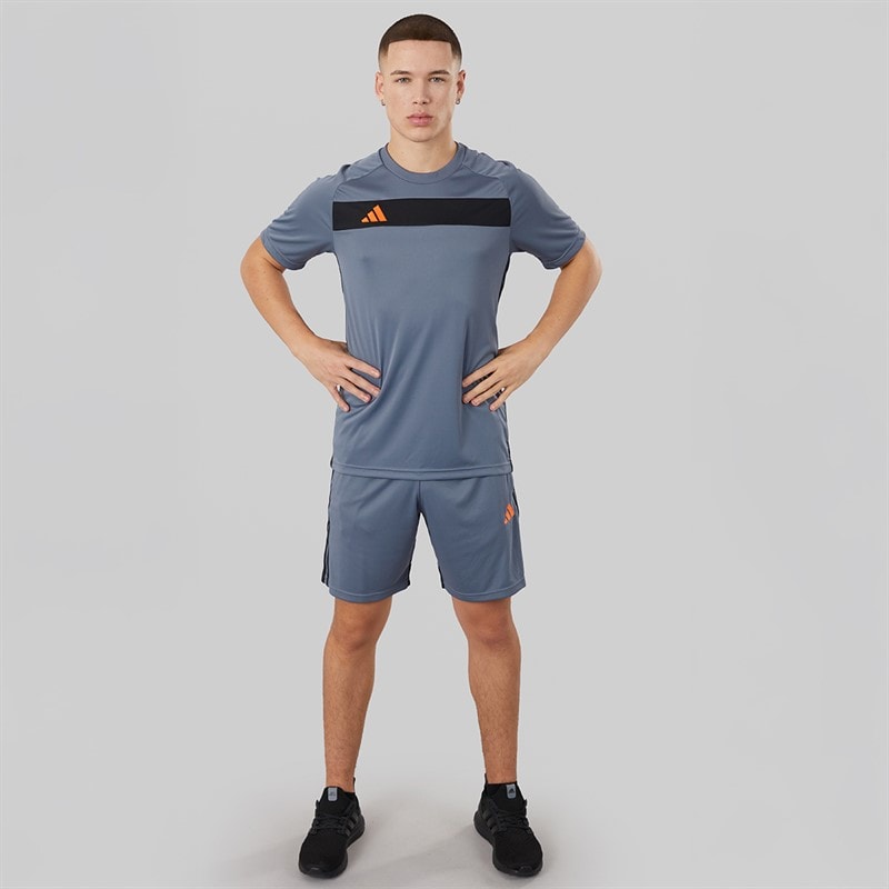 adidas T-shirt essentiel Tiro 25 Homme Team Onix/Super Orange - Image 4