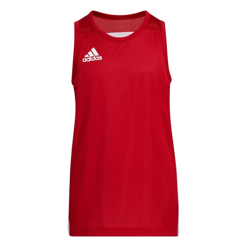 adidas Maillot de basketball junior réversible 3G Speed Power Red/Blanc