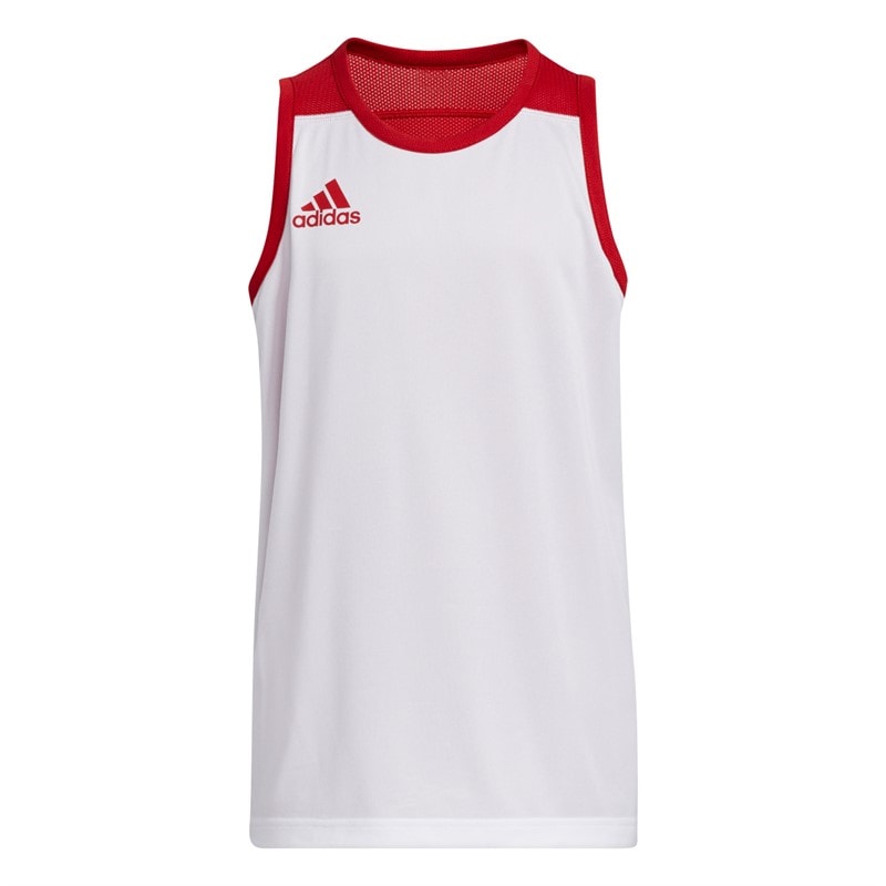 adidas Maillot de basketball junior réversible 3G Speed Power Red/Blanc - Image 5