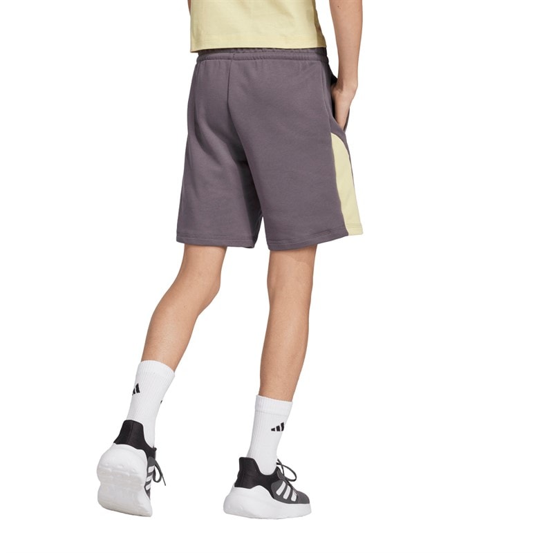 adidas Junior Jongens seizoensgebonden basics kleurblok shorts Grijs/Powder Yellow/Wit - Afbeelding 2