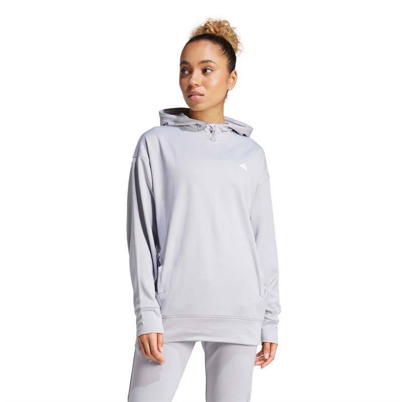adidas Dames AEROREADY Game And Go Hoodie Glory Grey/Wit