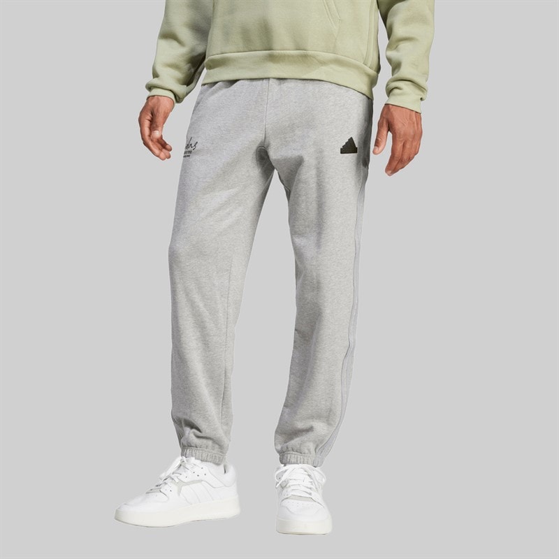 adidas Heren Merk Liefde French Terry Joggingbroek Medium Grey Heather