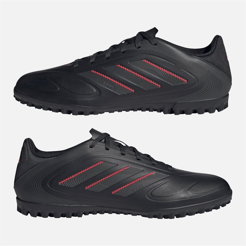 adidas Heren Copa Pure 3 Club TF Astro Voetbalschoenen Core Black/Carbon/Lucid Red