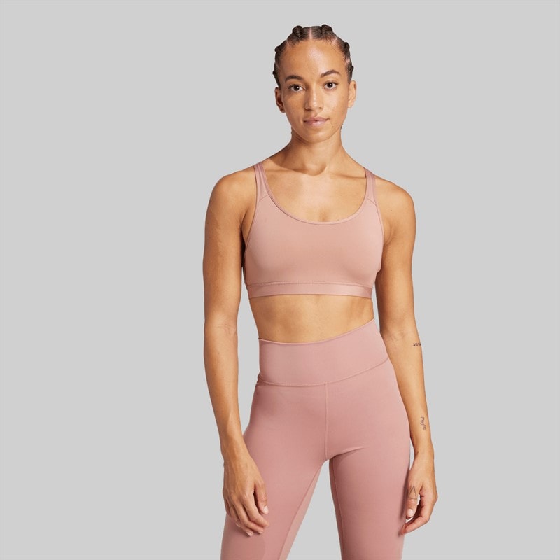 adidas Dames All Me Essentials Lichte Ondersteuning Beha Warm Clay