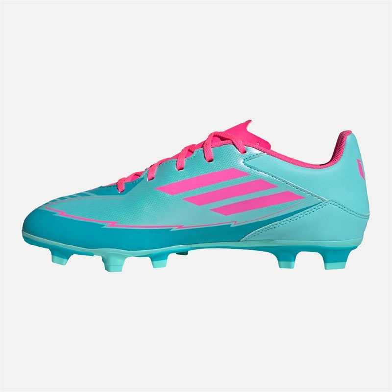 adidas Heren F50 Club Messi FG/MG Firm/Multi Ground Fußballschuhe Flash Aqua/Lucid Pink/Lucid Cyan - Afbeelding 5