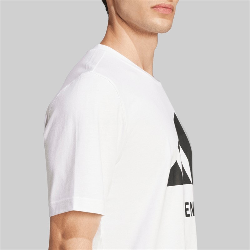 adidas Herren Logo Athen T Shirt Weiß - Bild 5