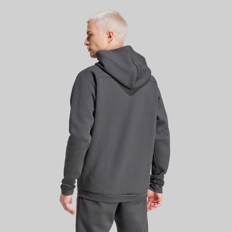 adidas Heren DFB Duitsland 24 Reis Volledige Rits Hoodie Carbon - Afbeelding 2