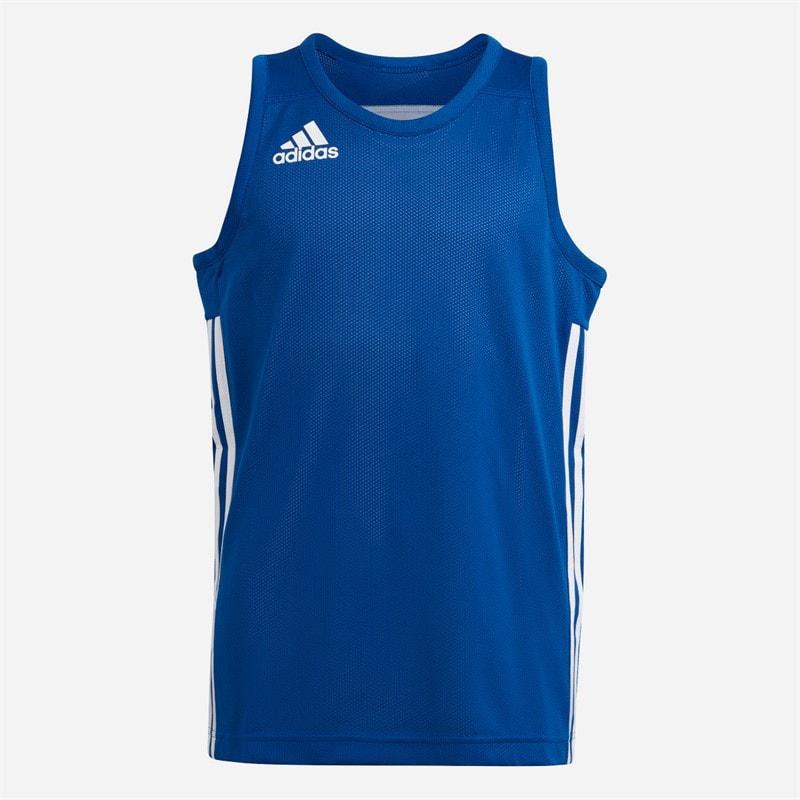 adidas Maillot de basket réversible Junior 3G Speed Collegiate Royal/Blanc