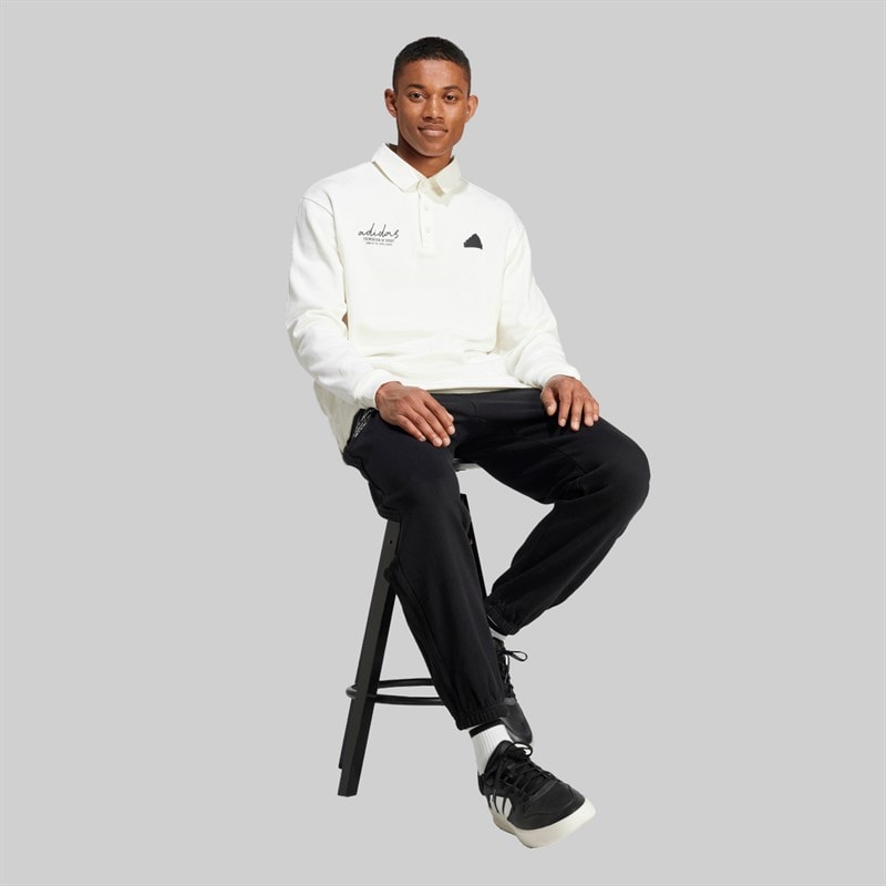 adidas Dresy z francuskiego frotte z z logo dla niego kolor Czarny – zdjęcie  4
