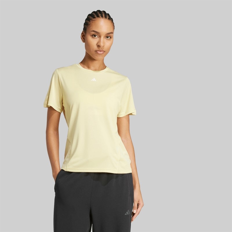adidas Dames T-shirt Ontworpen Voor Training Powder Yellow