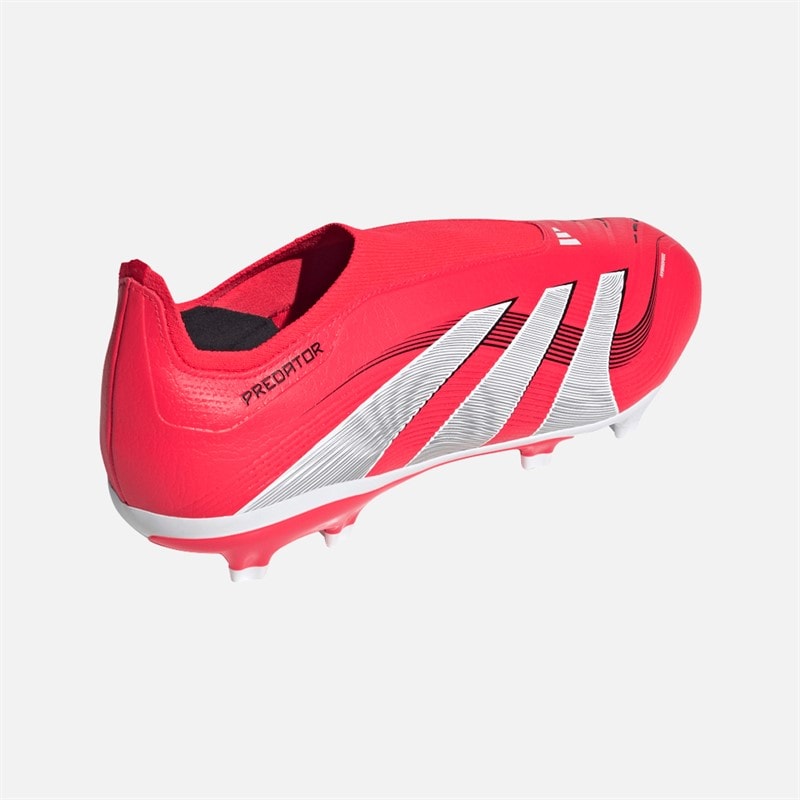 adidas Heren Predator League Schnürlose FG/MG Fest/Mehrfachboden Fußballschuhe Lucid Red/Cloud White/Core Black - Afbeelding 3
