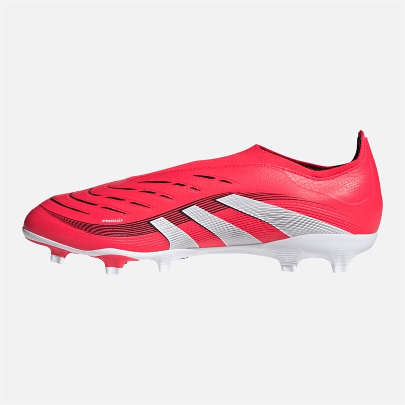 adidas Heren Predator League Schnürlose FG/MG Fest/Mehrfachboden Fußballschuhe Lucid Red/Cloud White/Core Black - Afbeelding 5