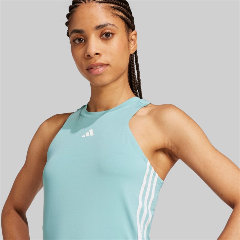 adidas Dames AEROREADY Train Essentials 3 Strepen Tanktop Mint Tone/Wit - Afbeelding 3