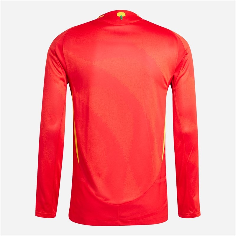 adidas Heren FEF Spanje 23/24 Authentiek Thuis Lange Mouwshirt Better Scarlet - Afbeelding 2