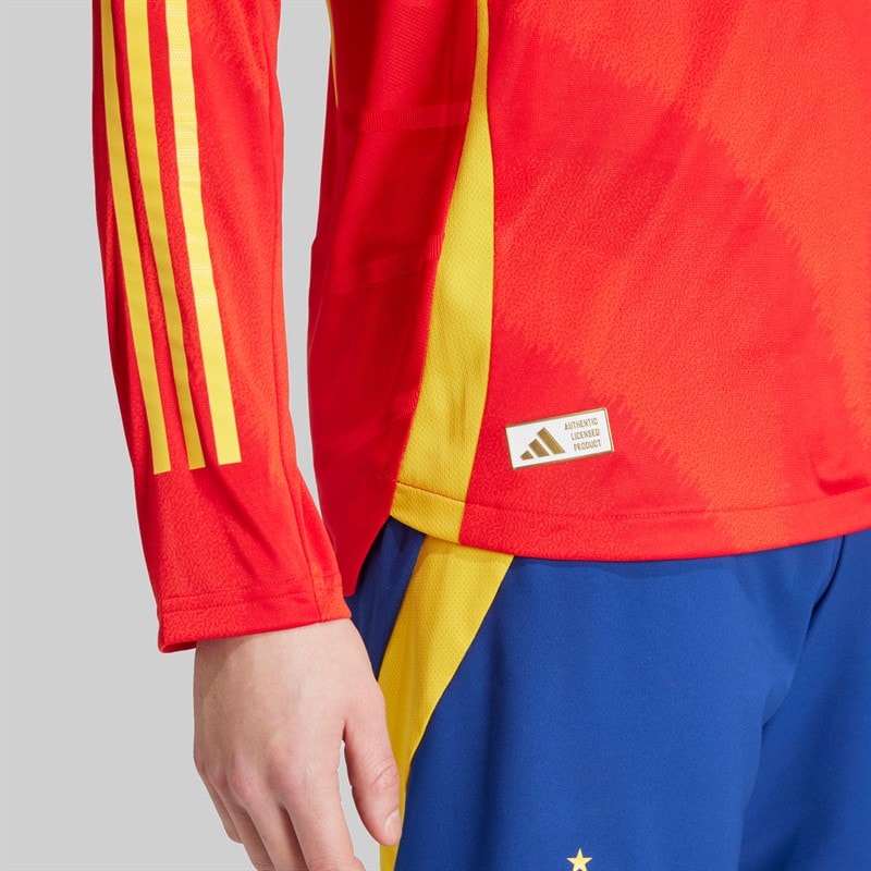 adidas Heren FEF Spanje 23/24 Authentiek Thuis Lange Mouwshirt Better Scarlet - Afbeelding 4
