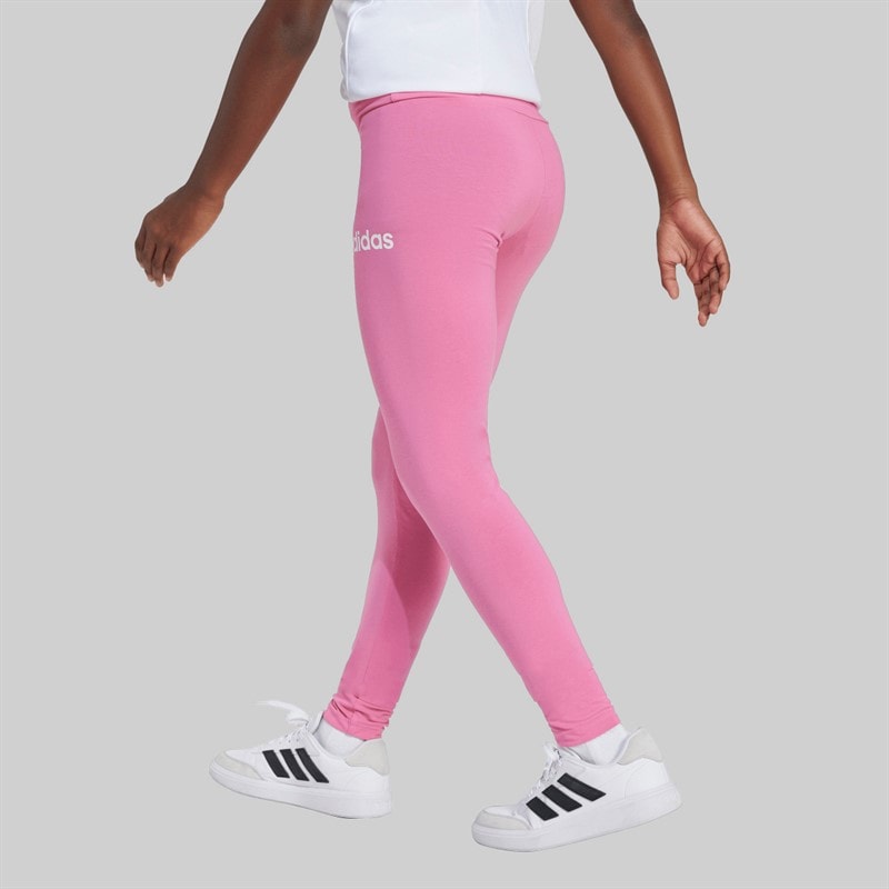 adidas Legginsy z z logo dla dziewcząt kolor Pink Fushion/Biały – zdjęcie  2