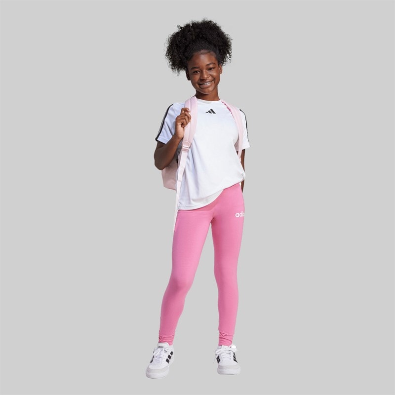 adidas Legginsy z z logo dla dziewcząt kolor Pink Fushion/Biały – zdjęcie  5