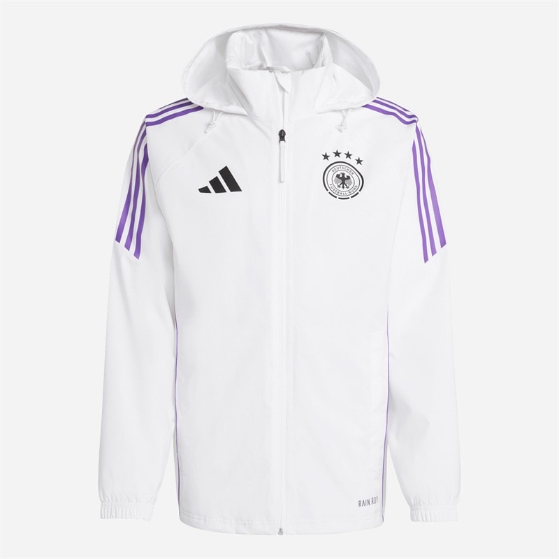 adidas Heren DFB Duitsland Tiro 24 Speler Regenjas Wit - Afbeelding 1